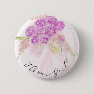 La Boca Vendretti Pink bow Bouquet flower girl  Button