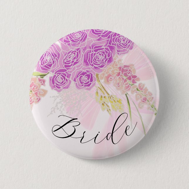 La Boca Vendretti Sheer Bow and Bouquet-Brides Button (Front)