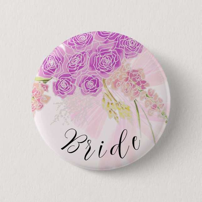 La Boca Vendretti Sheer Bow and Bouquet-Brides Button (Front)