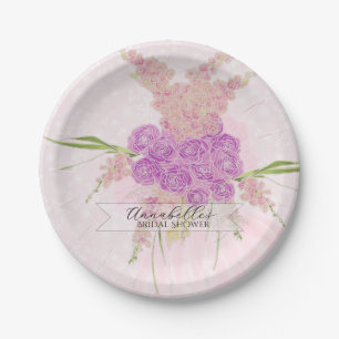 La Boca Vendretti Sheer pink Bow Bouquet Paper Plates