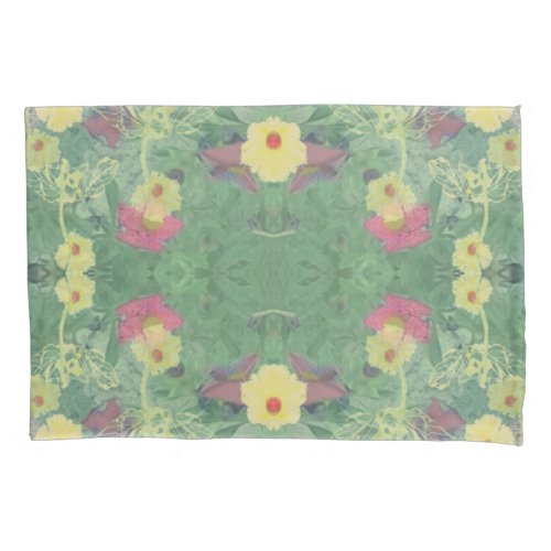 La Boca Wildflower Symmetry Pillow Case