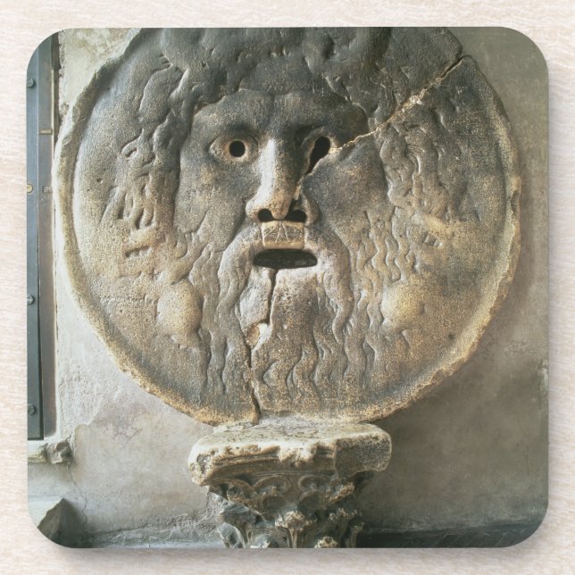 La Bocca di Verita (The Mouth of Truth) (photo) Beverage Coaster (Front)