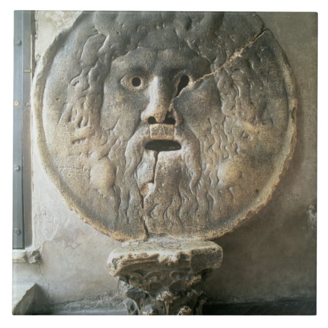 La Bocca di Verita (The Mouth of Truth) (photo) Ceramic Tile (Front)
