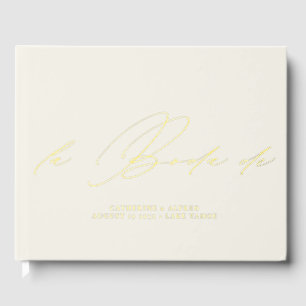 La Boda de Elegant Calligraphy Spanish Wedding Foil Guest Book
