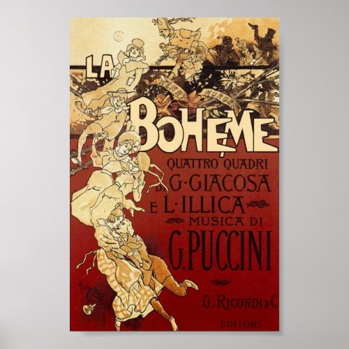 La Boheme poster by Hohenstein
