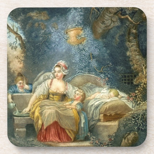 La Bonne Mere - J B Audebert - c1790 Beverage Coaster (Front)