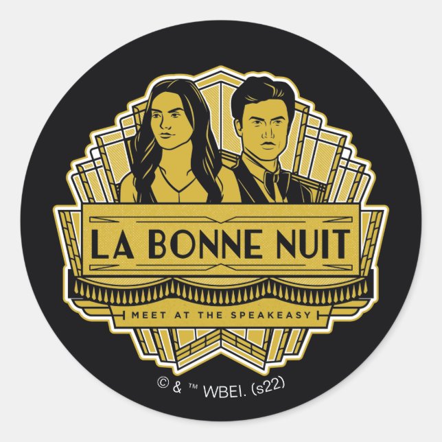 La Bonne Nuit - Meet At The Speakeasy Classic Round Sticker (Front)