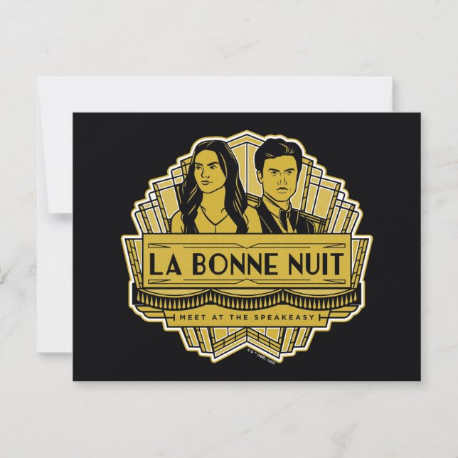 La Bonne Nuit - Meet At The Speakeasy Note Card (Front)