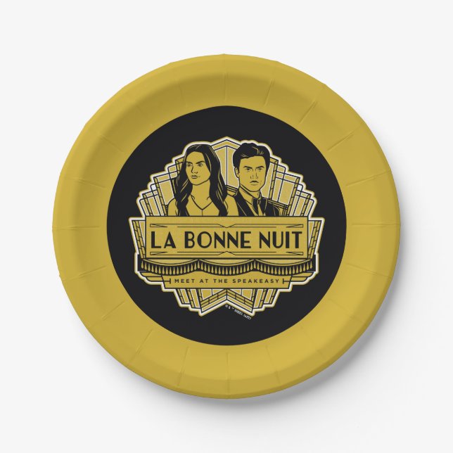 La Bonne Nuit - Meet At The Speakeasy Paper Plates (Front)