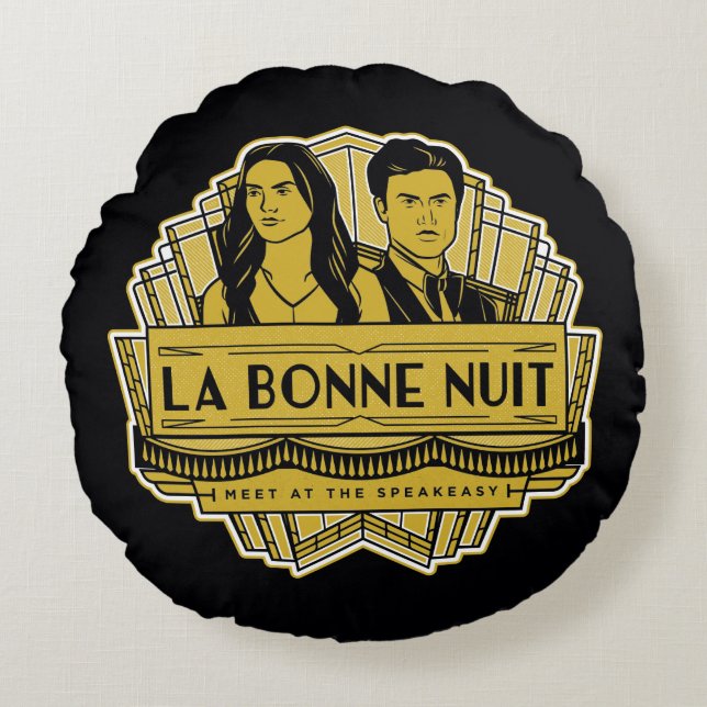 La Bonne Nuit - Meet At The Speakeasy Round Pillow (Front)