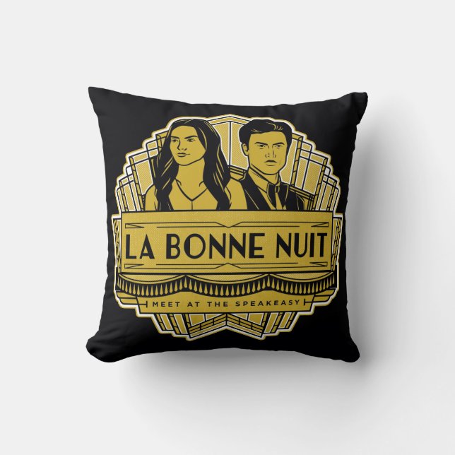 La Bonne Nuit - Meet At The Speakeasy Throw Pillow (Front)