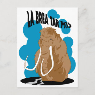 La Brea Tar Pits Mammoth Postcard