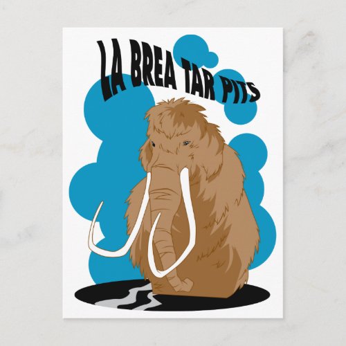 La Brea Tar Pits Mammoth Postcard