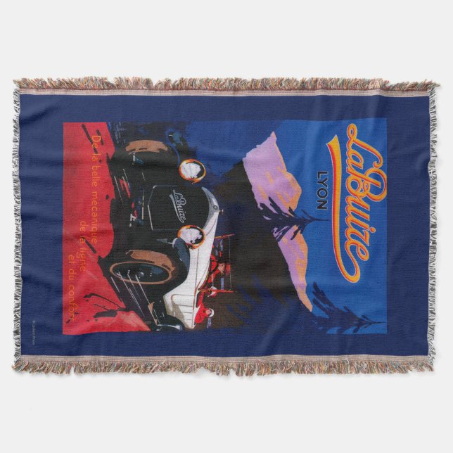 La Buize Lyon Vintage PosterEurope Throw Blanket (Front)