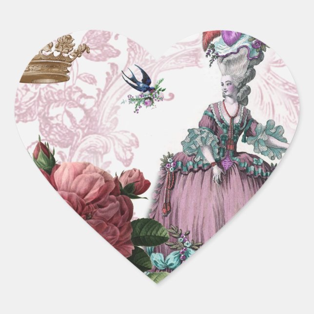 la cage aux oiseaux  (The Bird cage) Heart Sticker (Front)