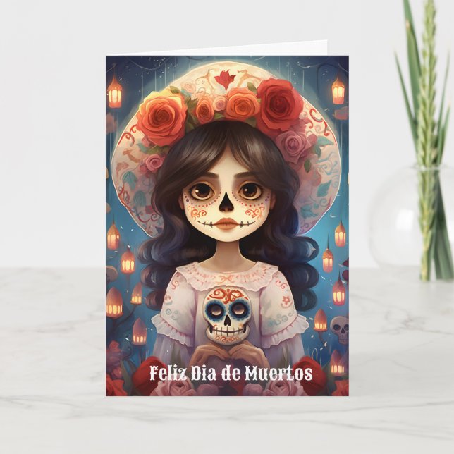  🌹La Calavera Catrina: Blossoms of Life 🌹 Holiday Card (Front)