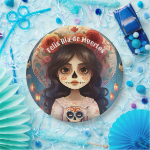 🌹La Calavera Catrina: Blossoms of Life 🌹 Paper Plates