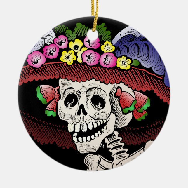 La Calavera Catrina [ornament] Ceramic Ornament (Front)