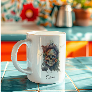 La Calavera Hermosa, custom Coffee Mug
