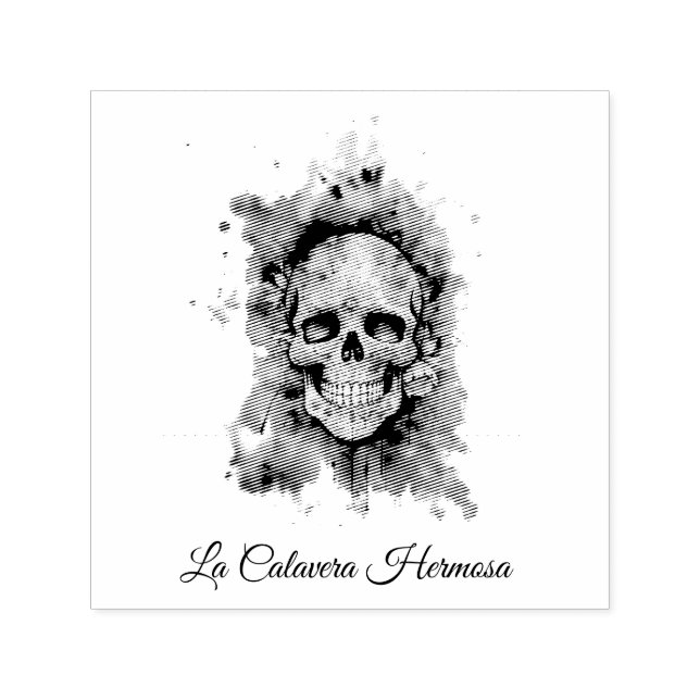 La Calavera Hermosa, custom Self-inking Stamp (Design)