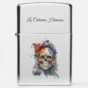 La Calavera Hermosa, custom Zippo Lighter