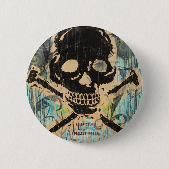 La Calavera Pinback Button (Front)