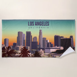 LA, California Beach Towel