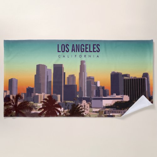 LA California Beach Towel