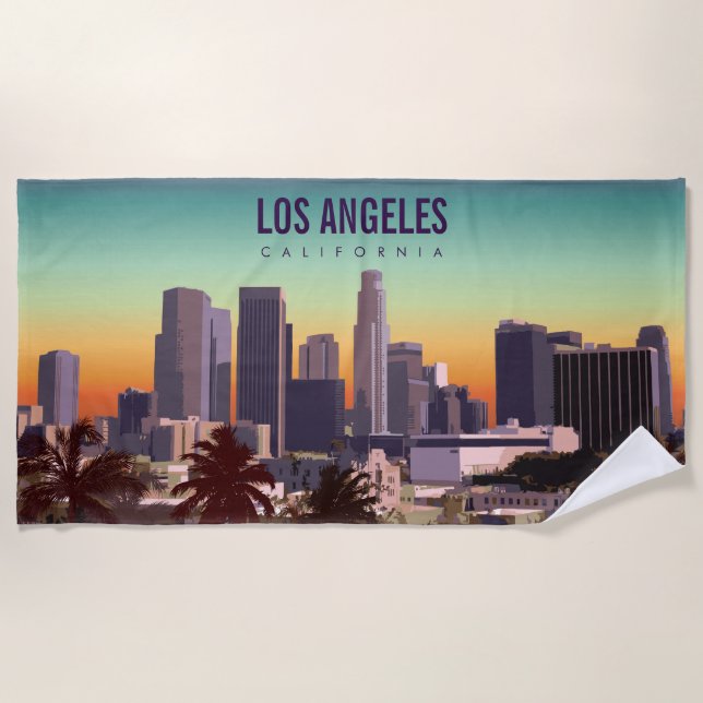 LA, California Beach Towel (Front)