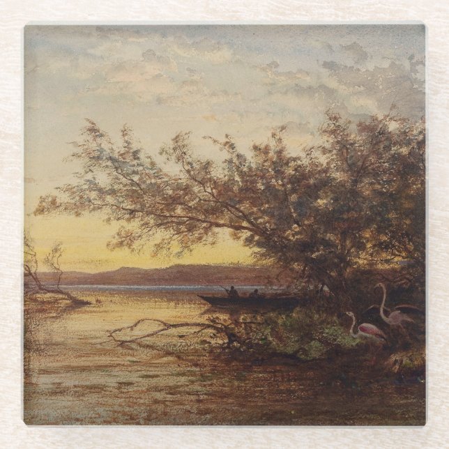 La Camargue, Coucher De Soleil – Félix Ziem Glass Coaster (Front)