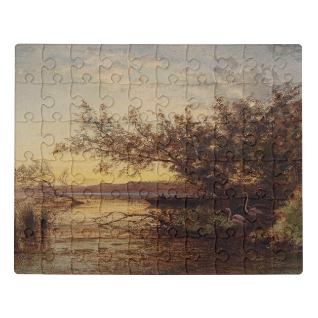 La Camargue, Coucher De Soleil – Félix Ziem Jigsaw Puzzle (Puzzle Horizontal)