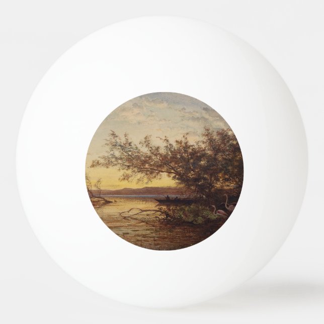 La Camargue, Coucher De Soleil – Félix Ziem Ping Pong Ball (Front)