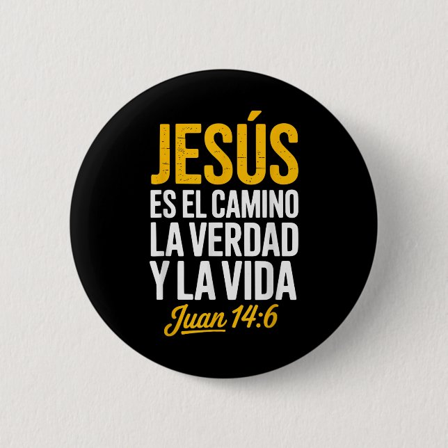 La Camisa De Jesus En Espanol Christian Spanish  Button (Front)