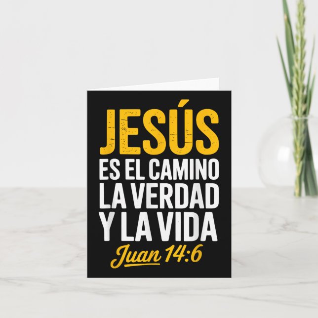 La Camisa De Jesus En Espanol Christian Spanish  Card (Front)