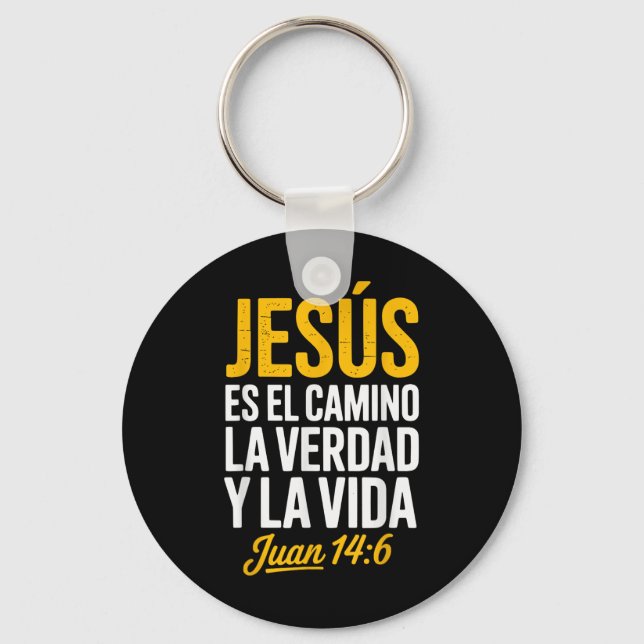 La Camisa De Jesus En Espanol Christian Spanish  Keychain (Front)