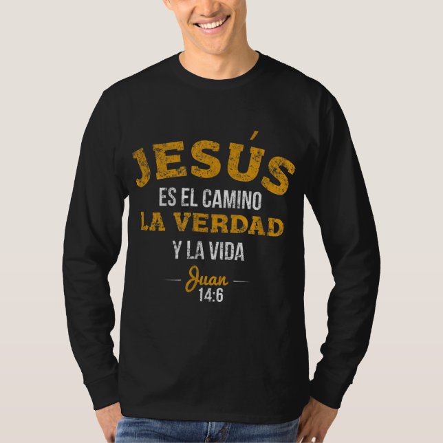 La Camisa de Jesus en Espanol Christian Spanish T-Shirt (Front)