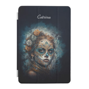La Catrina Azul Dia de los Muertos Sugar Skull iPad Mini Cover