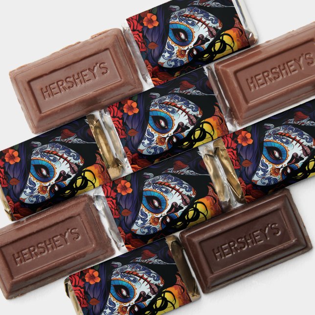 La Catrina Calavera Day of the Dead Halloween Can Hershey's Miniatures (Assorted)