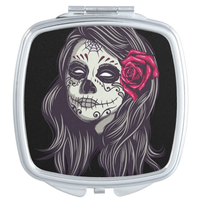 La Catrina - Dia De Los Muertos Compact Mirror (Front)