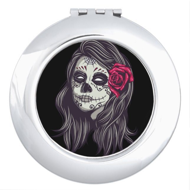 La Catrina - Dia De Los Muertos Compact Mirror (Front)