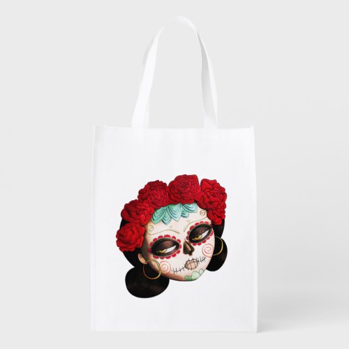 La Catrina _ Dia de Los Muertos Girl Grocery Bag
