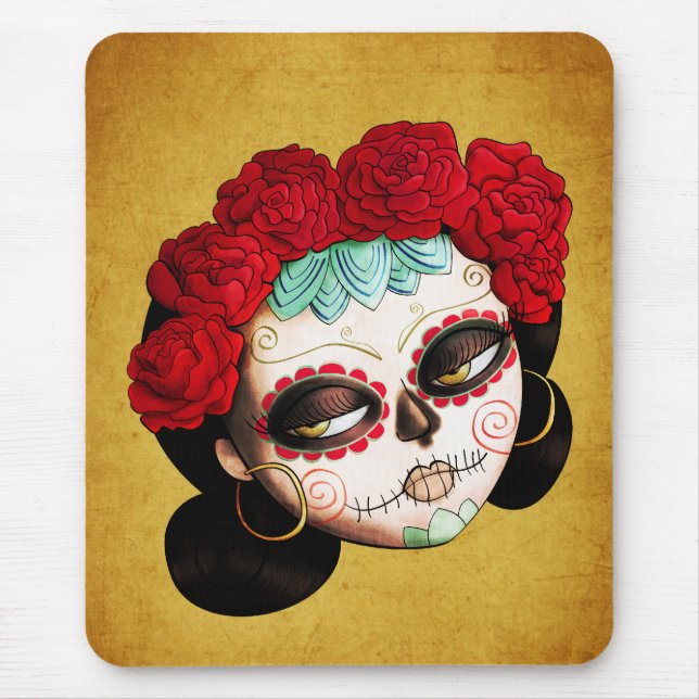 La Catrina - Dia de Los Muertos Girl Mouse Pad (Front)