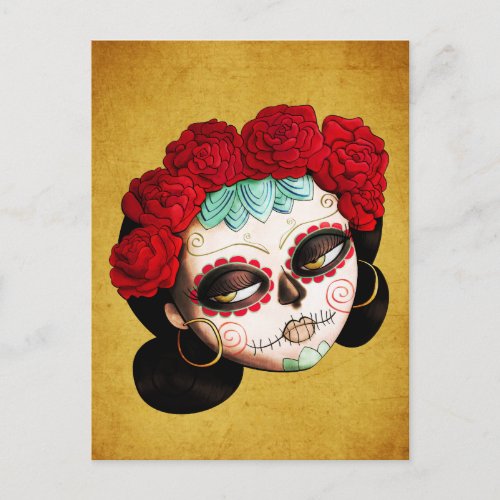 La Catrina _ Dia de Los Muertos Girl Postcard