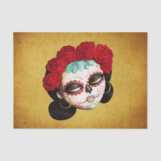 La Catrina - Dia de Los Muertos Girl Tissue Paper (Front)
