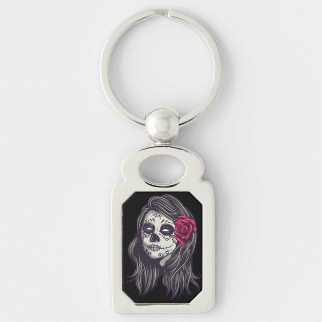 La Catrina - Dia De Los Muertos Keychain (Front)