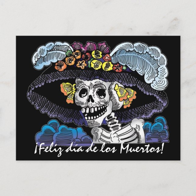 La Catrina Dia de los Muertos Postcard (Front)