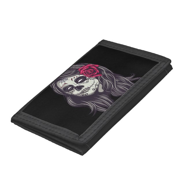 La Catrina - Dia De Los Muertos Trifold Wallet (Bottom)