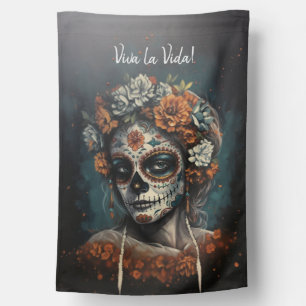La Catrina Eternal Spirit Dia de los Muertos House Flag