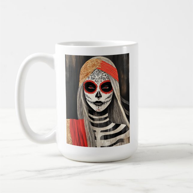 La Catrina Pirate Coffee Mug (Left)