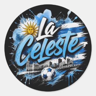La Celeste - Uruguay's national team nickname Classic Round Sticker